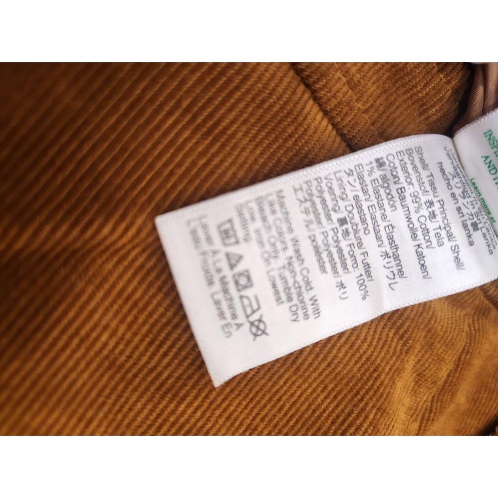 J. Crew Brown Corduroy 6‎ Button Mustard Brown Zip Back Lined Mini Skirt Size 8 - Picture 8 of 12